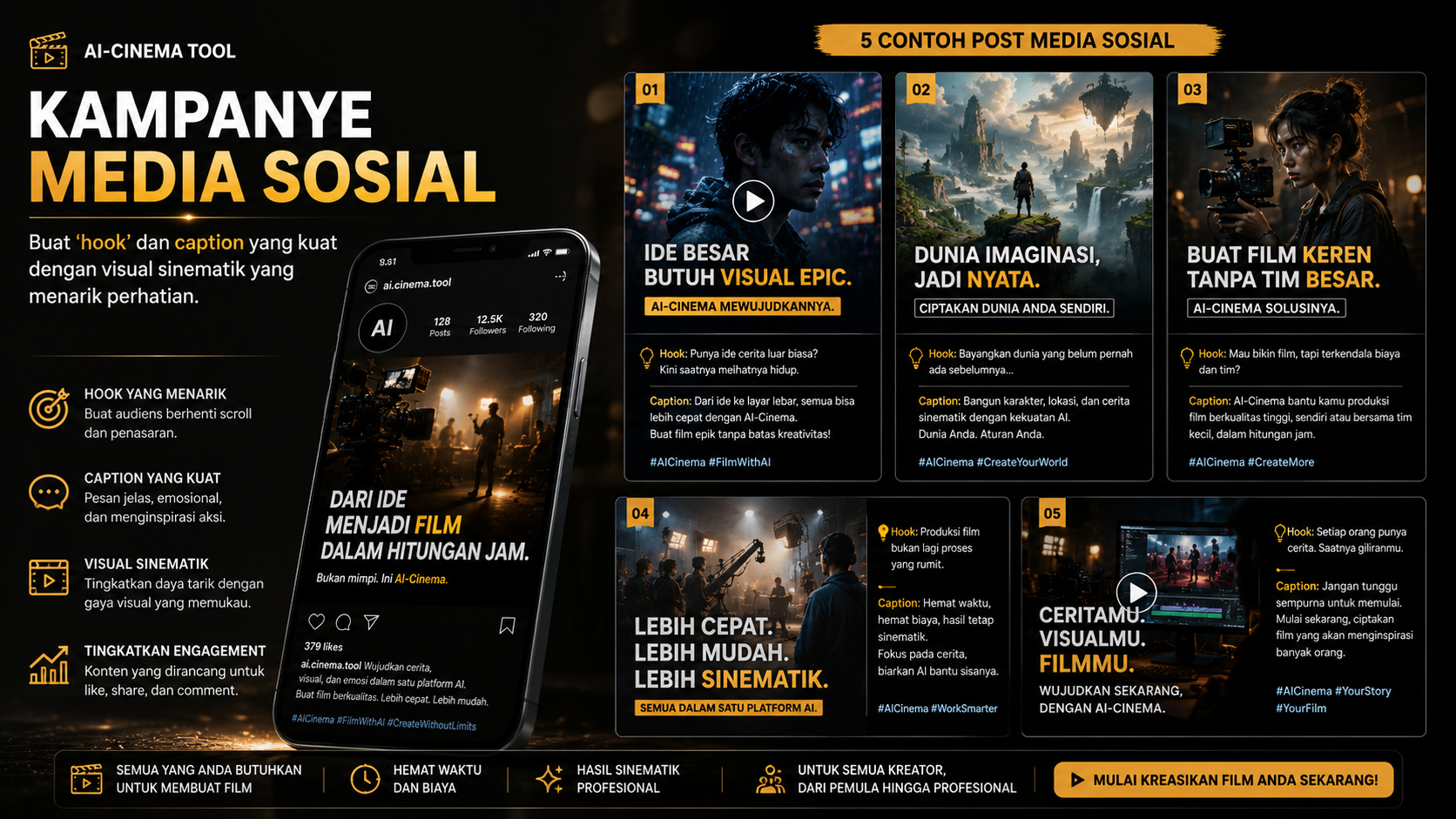Konten media sosial AI-Cinema